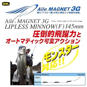 ルアー　デュエル　アイルマグネット　3G リップレスミノー　145F 28g Amazon.co.jp: DUEL(デュエル) ルアー アイルマグネット3G
